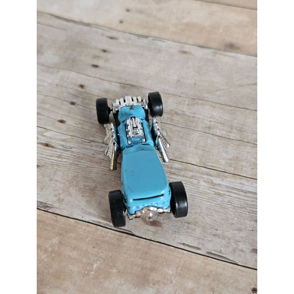2012 Hot Wheels Street Creeper Sky Blue Tiger Stripe Chrome Engine Diecast Car - Picture 5 of 8